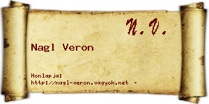 Nagl Veron névjegykártya